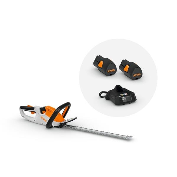 STIHL HSA 40.0 – AKU zahradní nůžky, 0,14 kW, řezná délka 50 cm + 2x akumulátor AS 2 + nabíječka AL 1