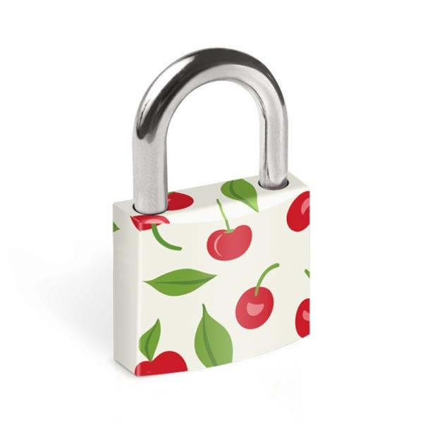 TOKOZ EMOTION Cherry - designový visací zámek pro děti, vzor třešně