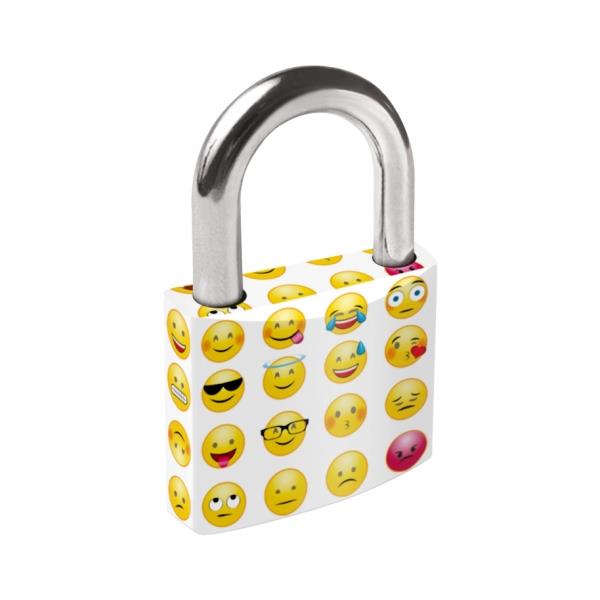 TOKOZ EMOTION Emoji - designový visací zámek pro děti, vzor smajlíci