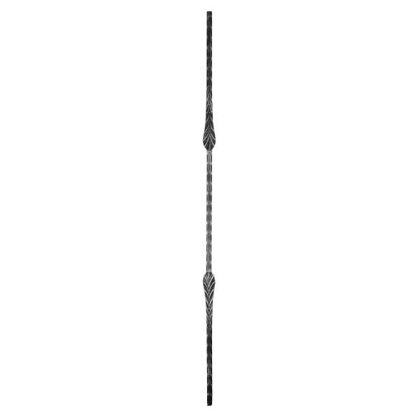 Zdobená tyč pro kované ploty, brány a zábradlí 22.003, 950 mm, pr.12x12 mm